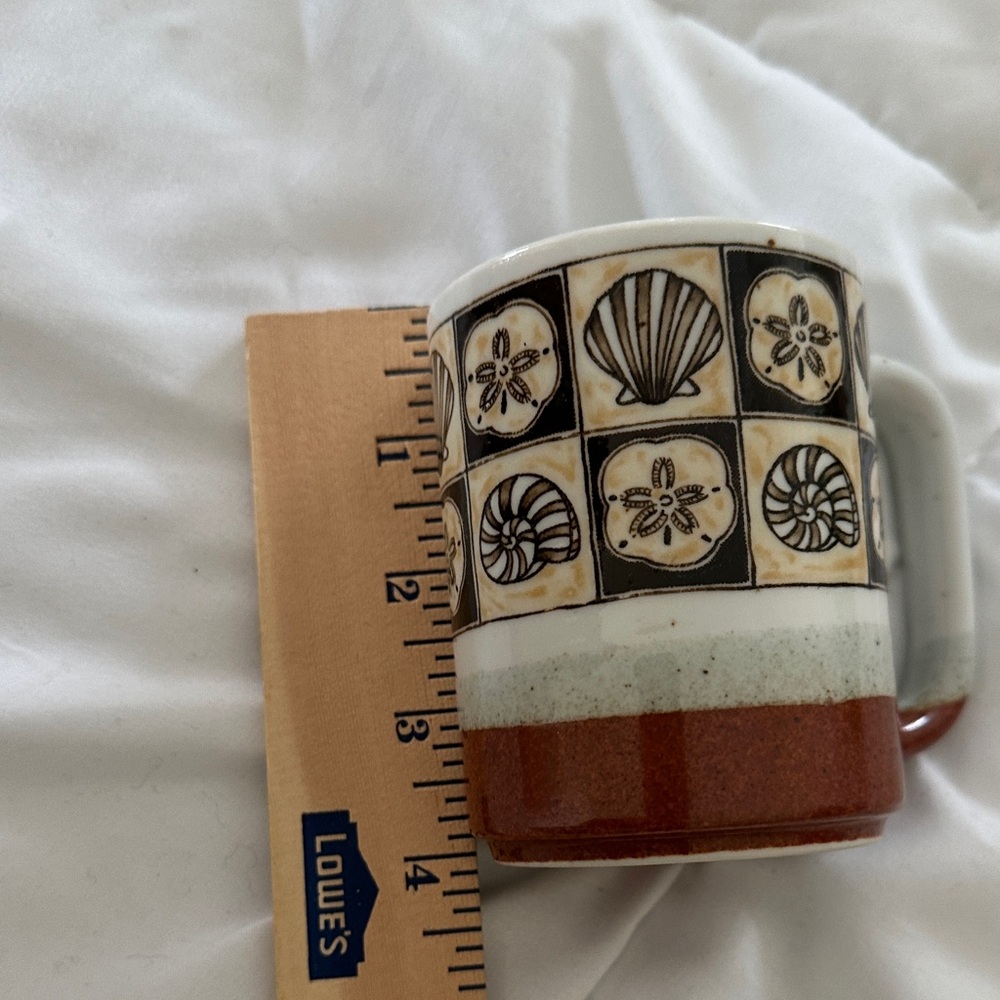 Vintage Coffee Cup Otagiri Japan  Seashell Mug Shell Ocean Beach Stoneware - Picture 2 of 6
